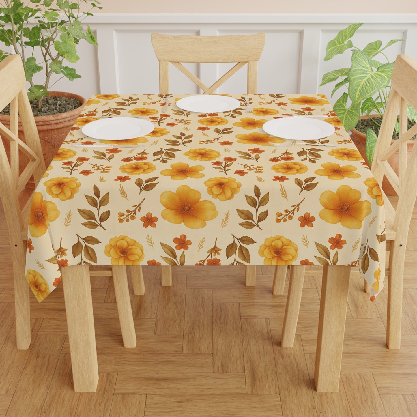 Charming Floral Tablecloth, Dining Table Decor, Spring Table Setting, Housewarming Gift, Picnic Essential, Holiday Gift, Gifts for Mom