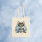 Adorable Husky Tote Bag, Cute Dog Lover Gift, Eco-Friendly Shopping Bag, Pet Lover Accessory, Winter Vibes Canvas Bag, Dog Dad, Dog Mom