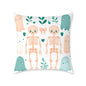 Cute Halloween Decorative Pillow, Ghost and Skeleton Throw Pillow, Spooky Home Decor, Fall Accent Cushion, Halloween Gift