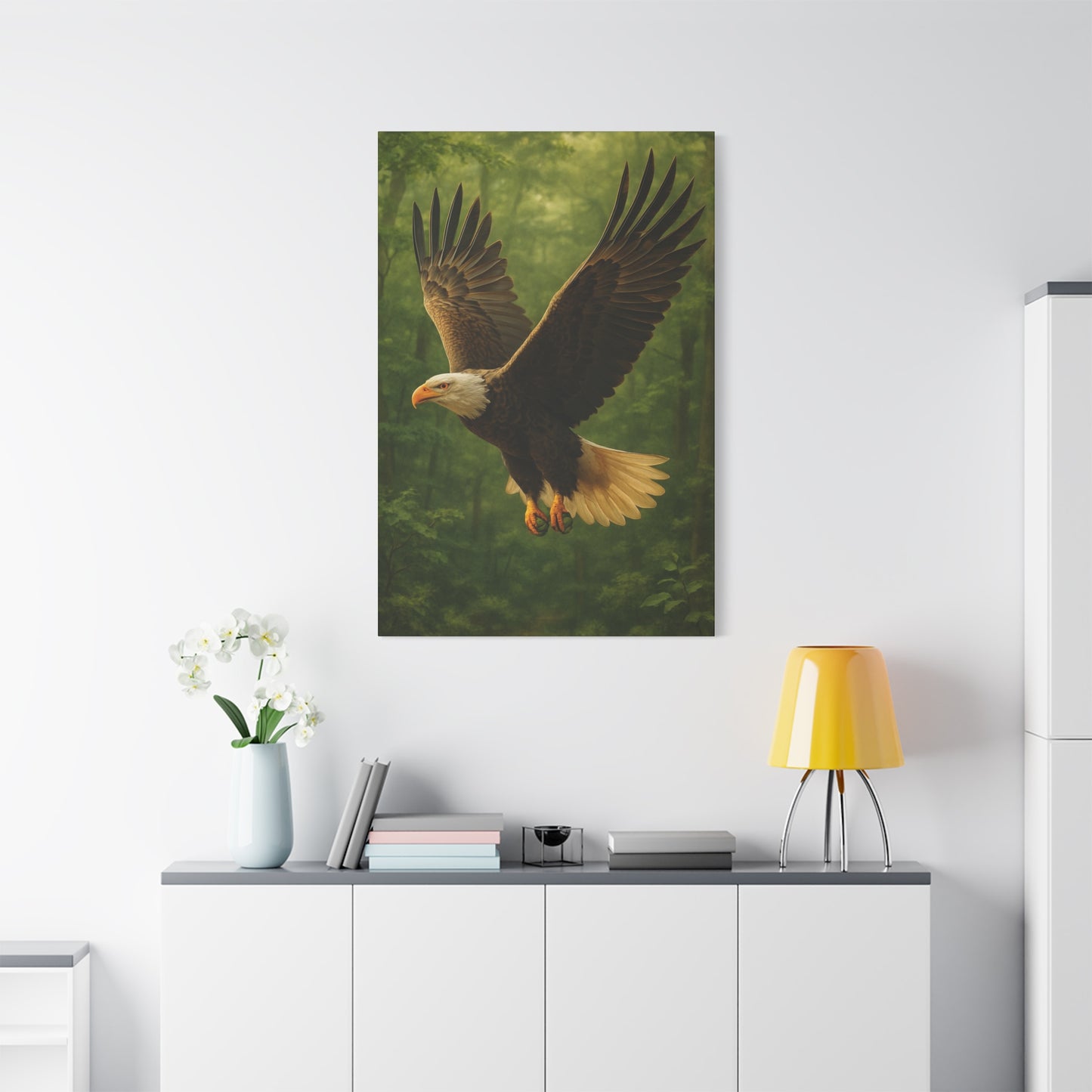 Eagle Poster Art Print, Nature Decor, Wildlife Canvas Wall Art, Home Office Decoration, Gift for Bird Lovers