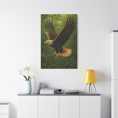 Eagle Poster Art Print, Nature Decor, Wildlife Canvas Wall Art, Home Office Decoration, Gift for Bird Lovers
