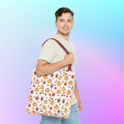 Autumn Harvest Tote Bag, Fall Accessories, Pumpkin Tote, Seasonal Shopping Bag, Thanksgiving Gift, Homestead Tote Bag