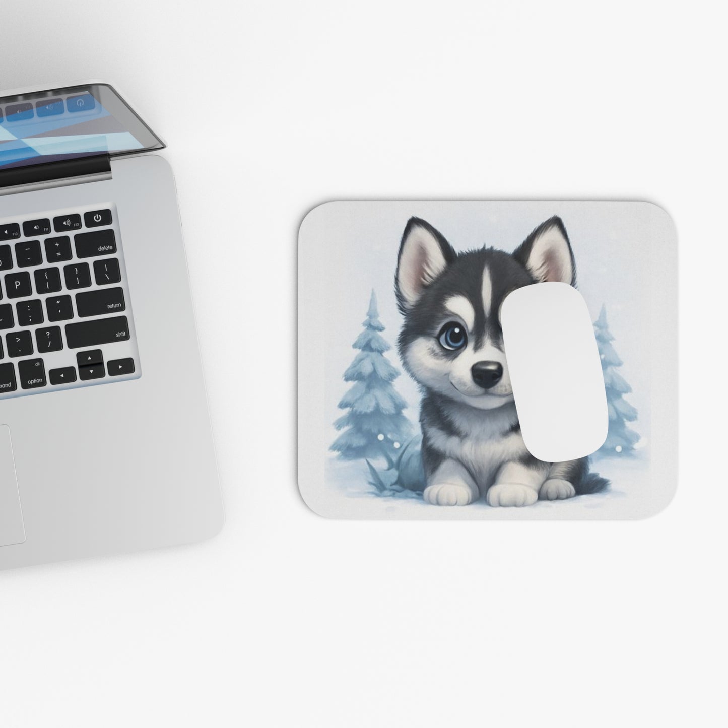 Adorable Husky Puppy Mouse Pad, Cute Desk Accessory, Dog Lover Gift, Home Office Decor, Pet-Themed Gift for Animal Lovers, Christmas Gift