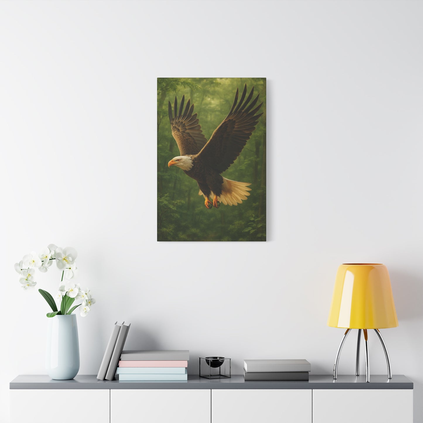 Eagle Poster Art Print, Nature Decor, Wildlife Canvas Wall Art, Home Office Decoration, Gift for Bird Lovers