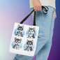 Adorable Husky Dog Tote Bag, Cute Animal Lover Gift, Eco-Friendly Shopping Bag, Stylish Pet Parent Accessory, Ideal for Birthdays, Dog Dad