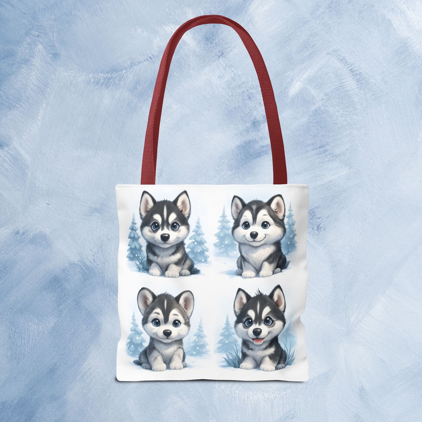 Adorable Husky Dog Tote Bag, Cute Animal Lover Gift, Eco-Friendly Shopping Bag, Stylish Pet Parent Accessory, Ideal for Birthdays, Dog Dad
