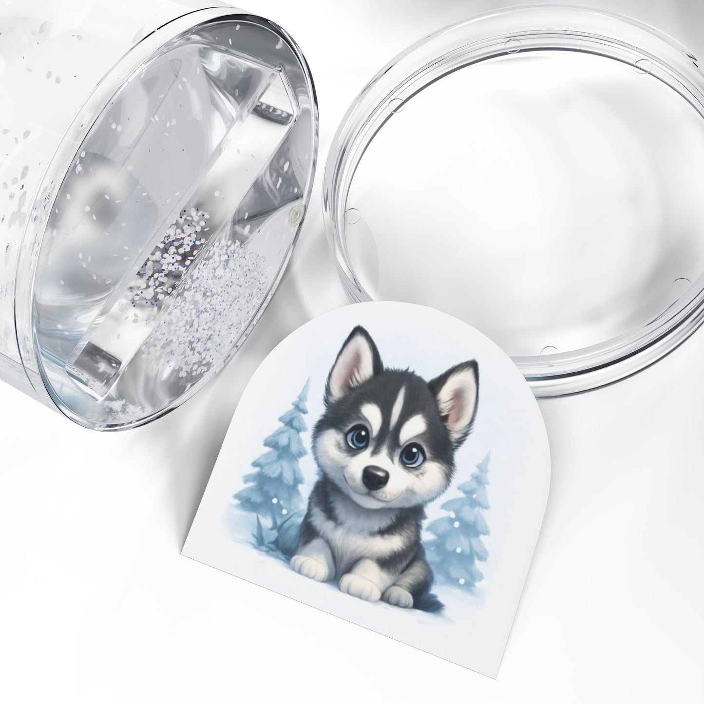 Husky Snow Globe, Winter Decor, Dog Lover Gift, Christmas Keepsake, Frozen Wonderland, Holiday Home Accent