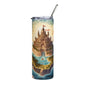 Fantasy Landscape Tumbler, 20oz Stainless Steel Travel Mug, Unique Adventure Drinkware, Gift for Fantasy Lovers, Castlecore, Castle lover