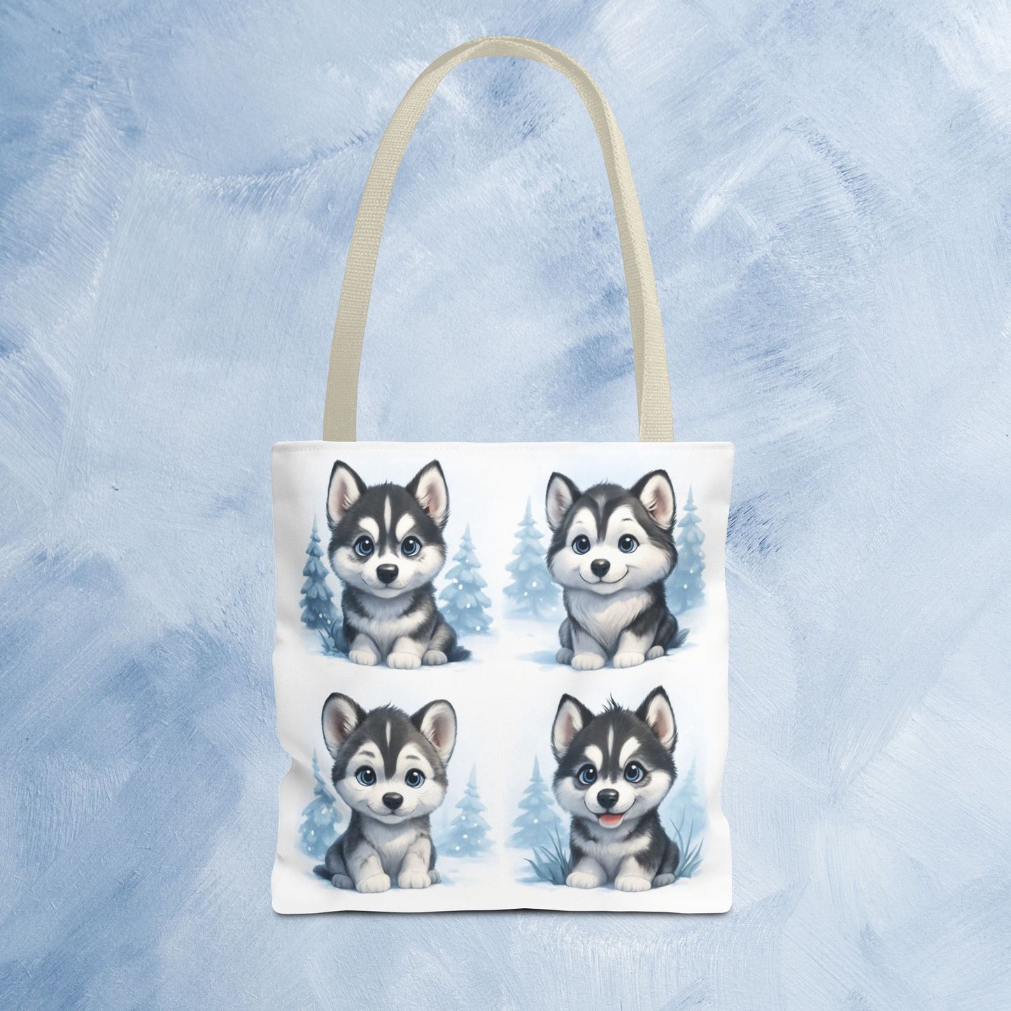 Adorable Husky Dog Tote Bag, Cute Animal Lover Gift, Eco-Friendly Shopping Bag, Stylish Pet Parent Accessory, Ideal for Birthdays, Dog Dad