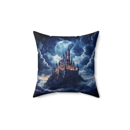 Enchanted Castle Decorative Pillow, Fantasy Home Decor, Gothic Accent Cushion, Stylish Throw Pillow, Gothic Gift Idea, Castlecore