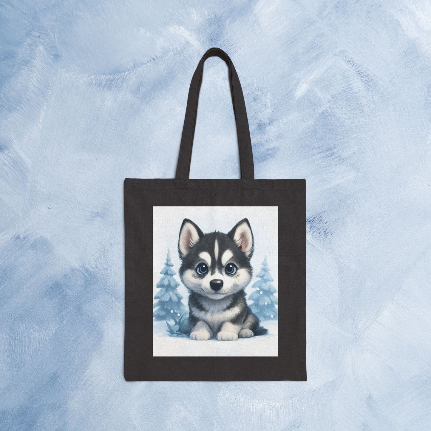 Adorable Husky Tote Bag, Cute Dog Lover Gift, Eco-Friendly Shopping Bag, Pet Lover Accessory, Winter Vibes Canvas Bag, Dog Dad, Dog Mom