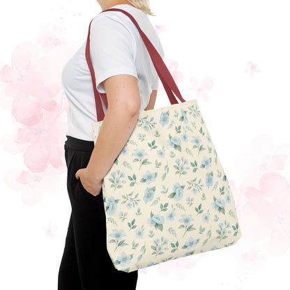 Floral Tote Bag, Stylish Shopper Bag, Reusable Grocery Tote, Floral Print Accessory, Ideal Gift for Her