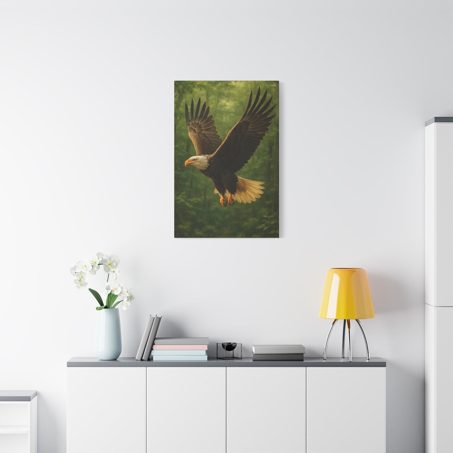 Eagle Poster Art Print, Nature Decor, Wildlife Canvas Wall Art, Home Office Decoration, Gift for Bird Lovers