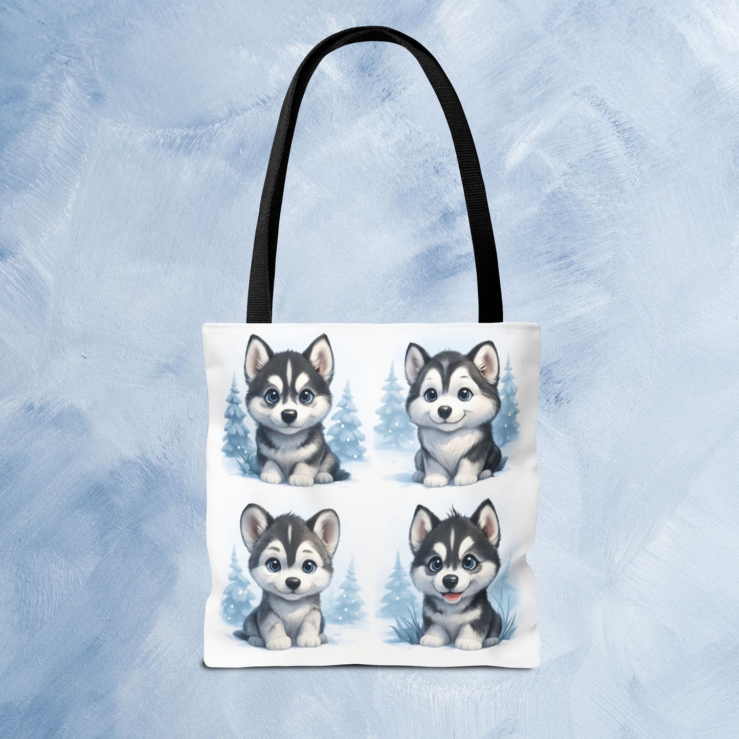 Adorable Husky Dog Tote Bag, Cute Animal Lover Gift, Eco-Friendly Shopping Bag, Stylish Pet Parent Accessory, Ideal for Birthdays, Dog Dad