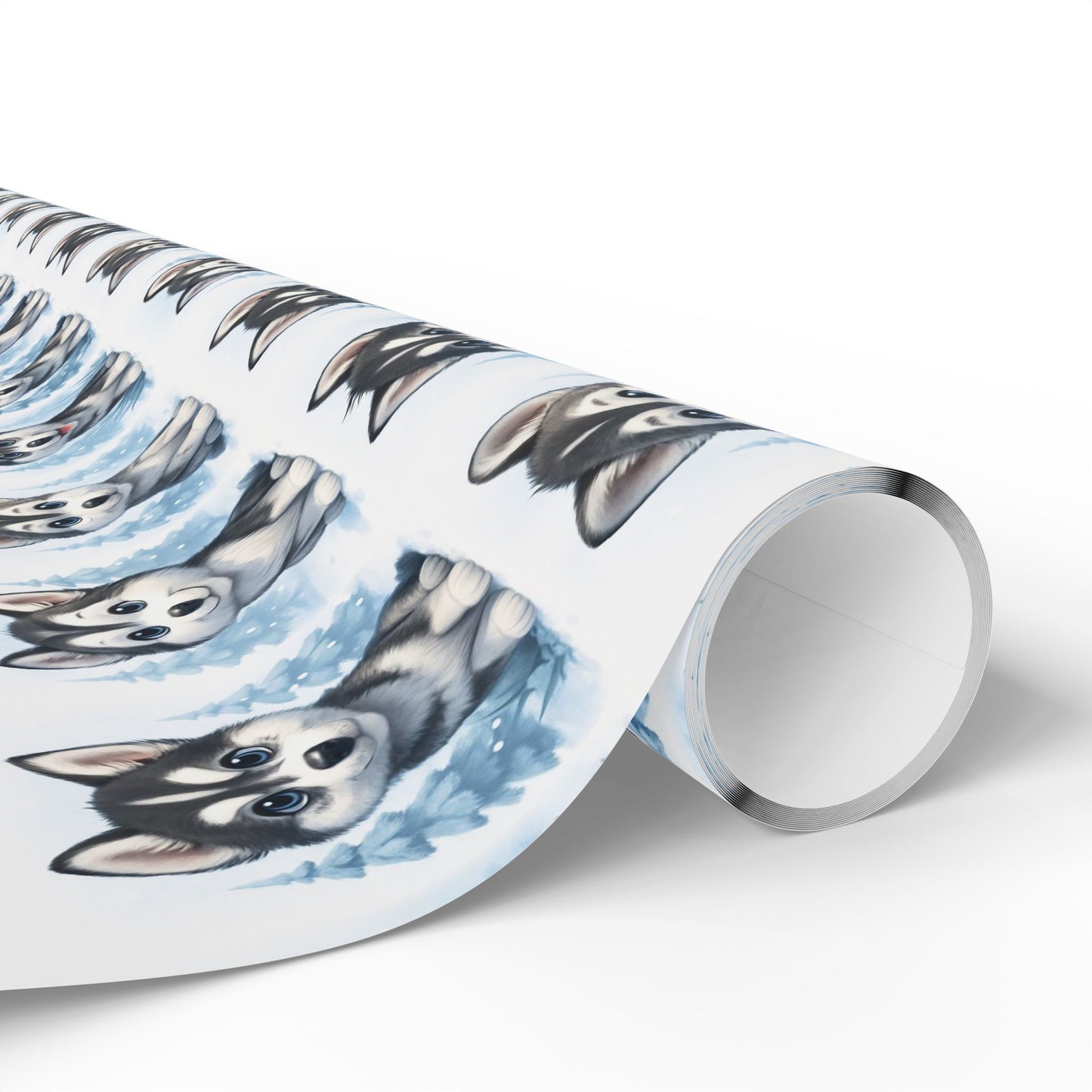 Husky Pattern Wrapping Paper, Dog Lover Gift Wrap, Unique Holiday Wrapping, Birthday Gift Wrap, Pet Themed Wrapping Paper, Winter themed Wrapping Paper