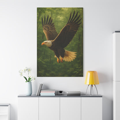 Eagle Poster Art Print, Nature Decor, Wildlife Canvas Wall Art, Home Office Decoration, Gift for Bird Lovers