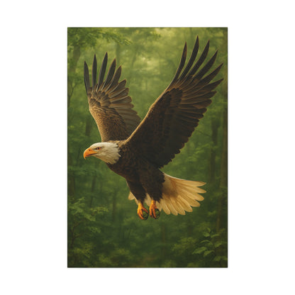 Eagle Poster Art Print, Nature Decor, Wildlife Canvas Wall Art, Home Office Decoration, Gift for Bird Lovers