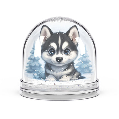 Husky Snow Globe, Winter Decor, Dog Lover Gift, Christmas Keepsake, Frozen Wonderland, Holiday Home Accent