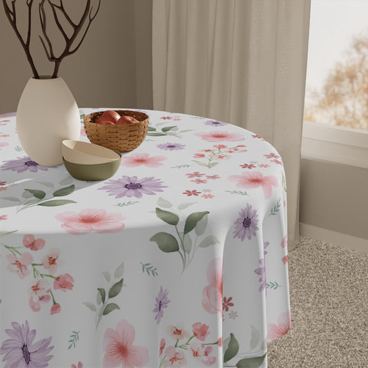 Floral Tablecloth Decor - Elegant Dining Essential for Parties, Picnics, Weddings, Home Decor, Table Covering