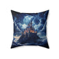 Enchanted Castle Decorative Pillow, Fantasy Home Decor, Gothic Accent Cushion, Stylish Throw Pillow, Gothic Gift Idea, Castlecore
