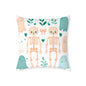 Cute Halloween Decorative Pillow, Ghost and Skeleton Throw Pillow, Spooky Home Decor, Fall Accent Cushion, Halloween Gift