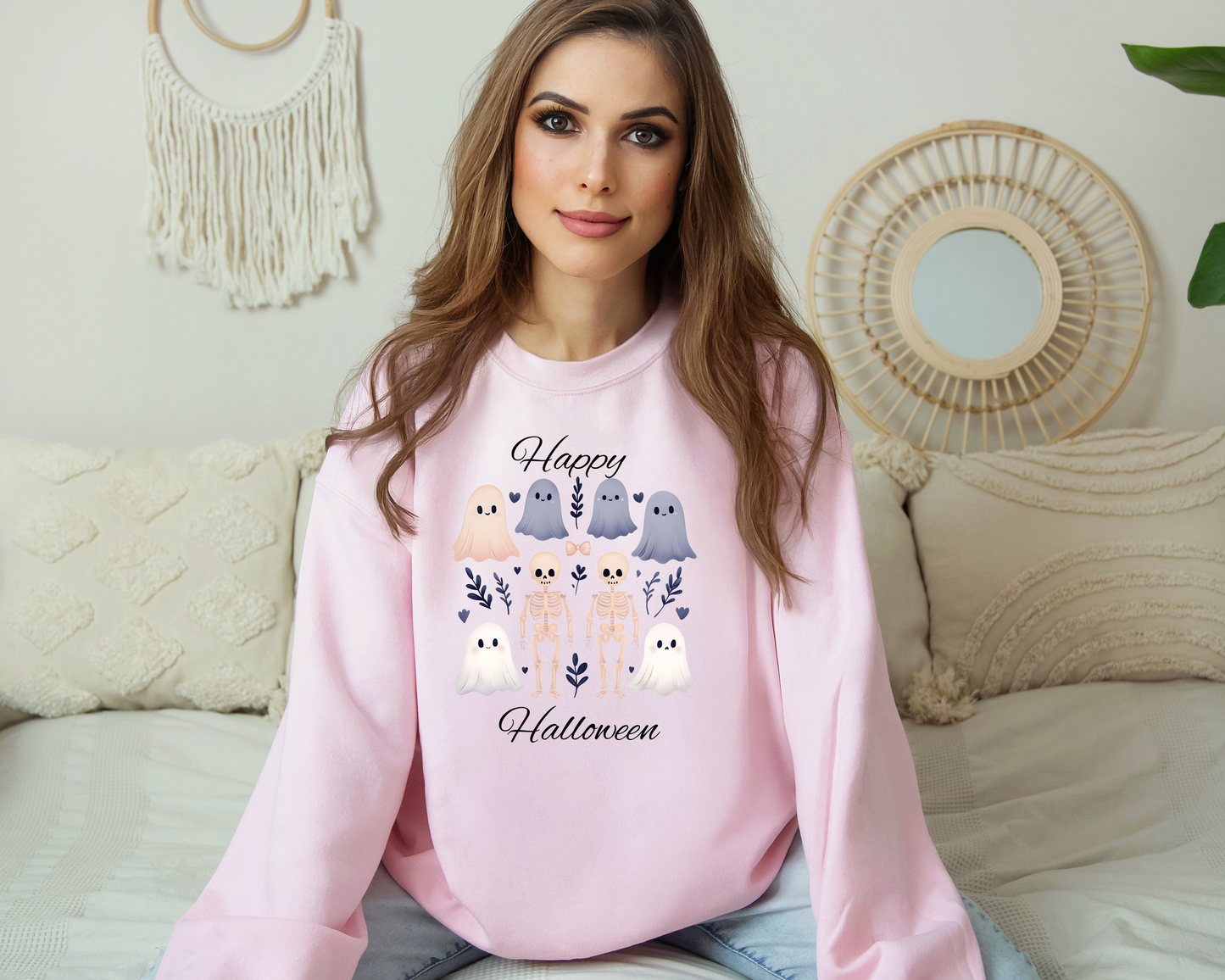 Halloween Crewneck Sweatshirt, Cute and Spooky Sweatshirt, Unisex Fall Apparel, Ghosts & Skeletons Design, Perfect for Halloween [...]
