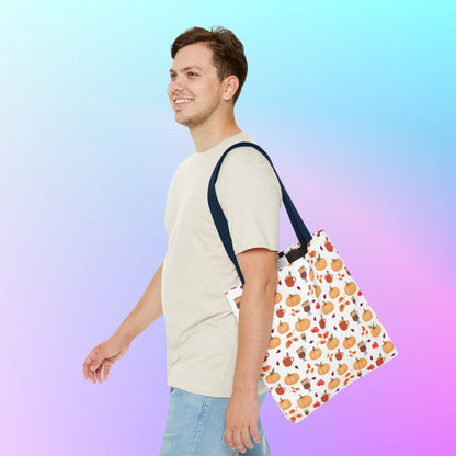Autumn Harvest Tote Bag, Fall Accessories, Pumpkin Tote, Seasonal Shopping Bag, Thanksgiving Gift, Homestead Tote Bag
