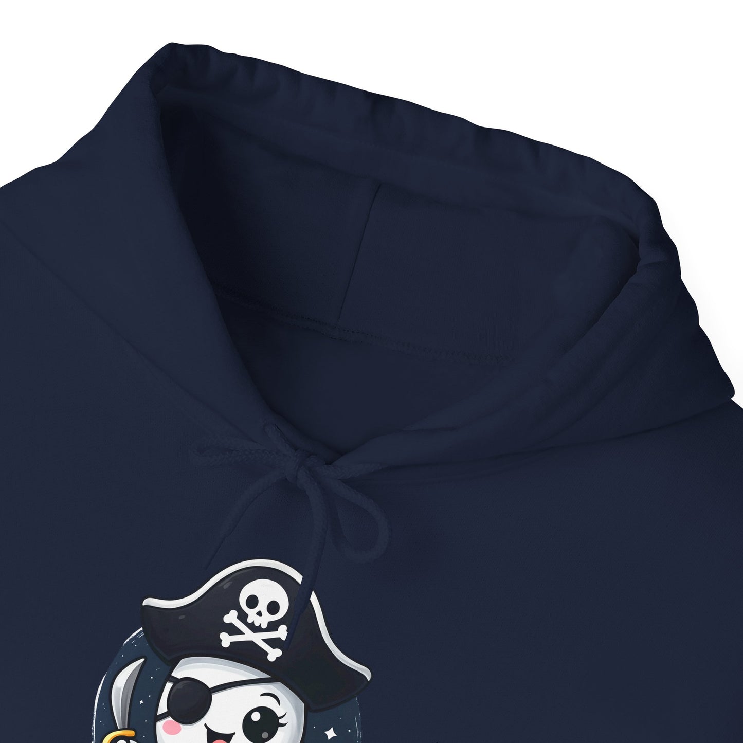 Pirate Ghost Hoodie, Cozy Hooded Sweatshirt for Halloween, Unisex Casual Wear, Cute Gift for Kids and Adults, Spooky Apparel
