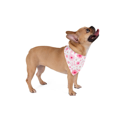 Floral Pet Bandana | Cute Dog Accessory for Spring, Pet Gift, Flower Pattern Dog Scarf, Pet Fashion, Dog Bandana