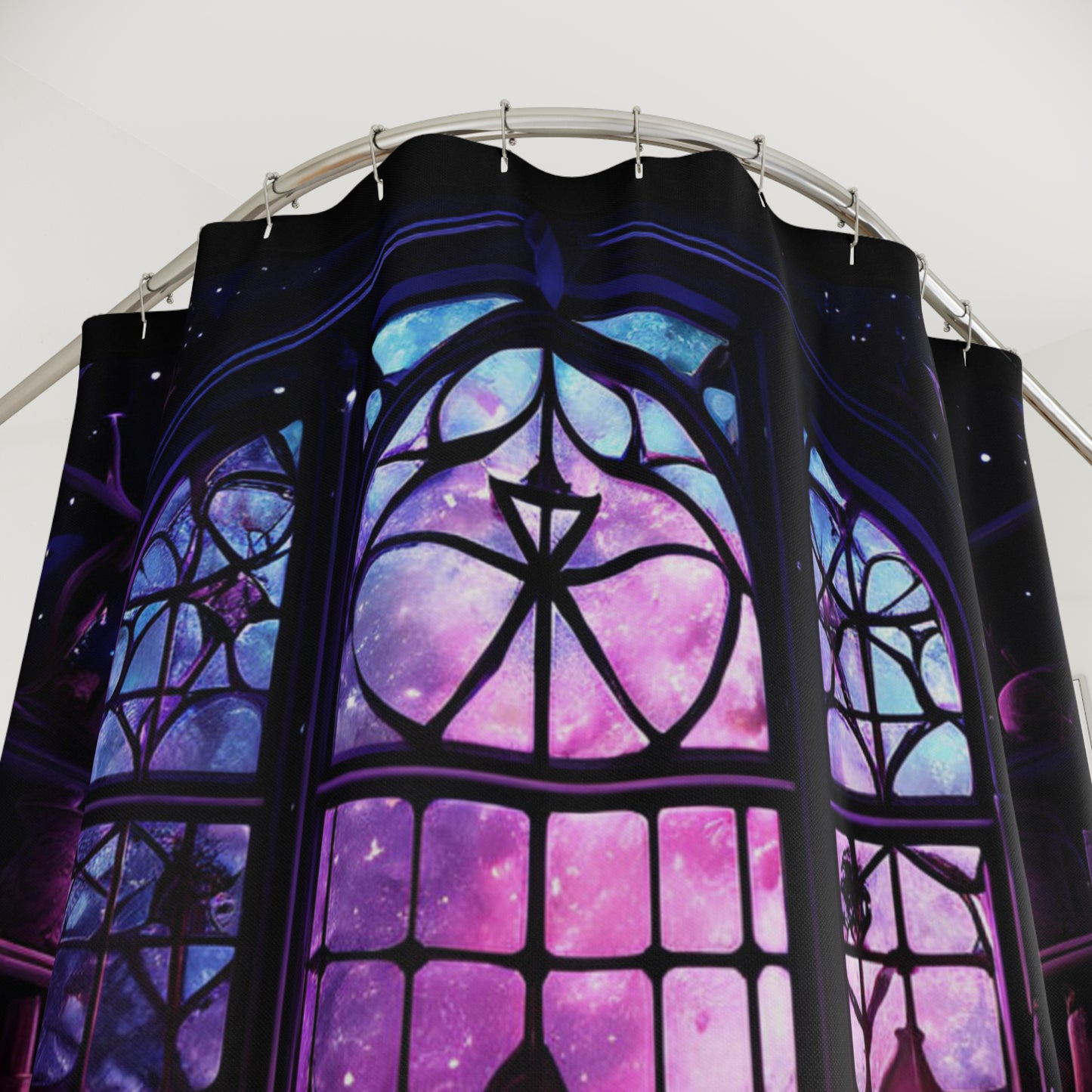 Mystical Gothic Shower Curtain, Dark Boho Bathroom Decor, Witchy Home Accents, Unique Gift for Halloween, Spooky Vibe Decor