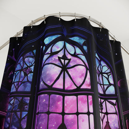 Mystical Gothic Shower Curtain, Dark Boho Bathroom Decor, Witchy Home Accents, Unique Gift for Halloween, Spooky Vibe Decor