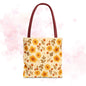 Floral Tote Bag, Stylish Reusable Shopping Bag, Eco-Friendly Gift for Her, Summer Essentials, Beach Bag, Floral Design, Yellow Flowers