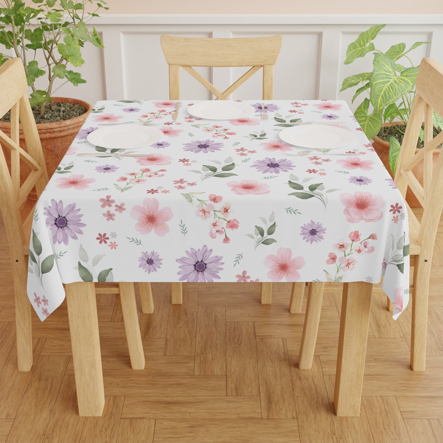 Floral Tablecloth Decor - Elegant Dining Essential for Parties, Picnics, Weddings, Home Decor, Table Covering