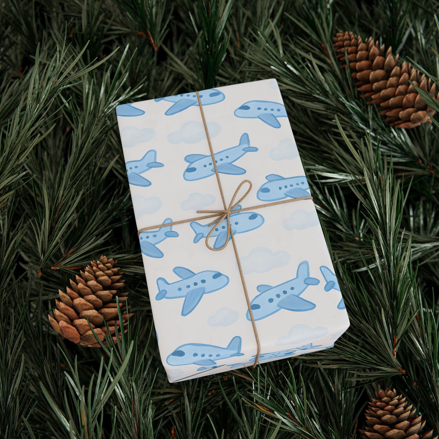 Airplane Themed Wrapping Paper, Gift Wrap for Kids, Birthday, Baby Shower, Travel Lovers, Aviation Decor