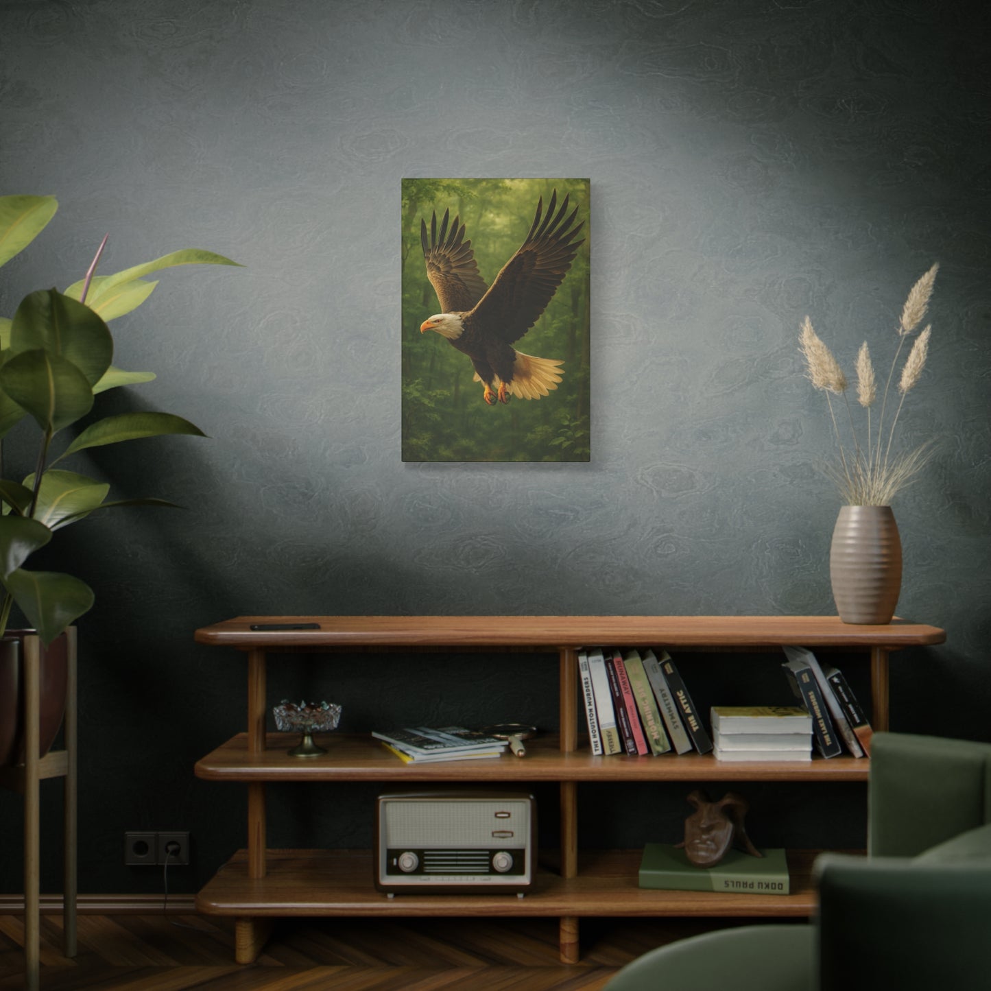 Eagle Poster Art Print, Nature Decor, Wildlife Canvas Wall Art, Home Office Decoration, Gift for Bird Lovers