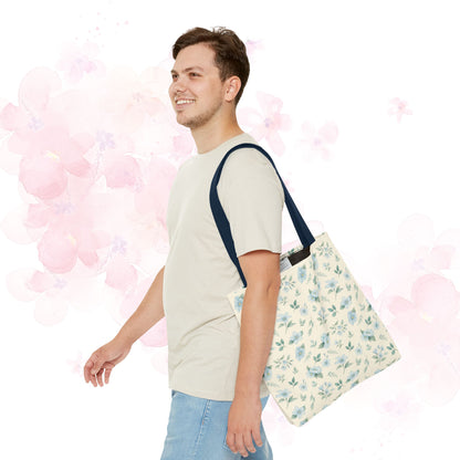 Floral Tote Bag, Stylish Shopper Bag, Reusable Grocery Tote, Floral Print Accessory, Ideal Gift for Her