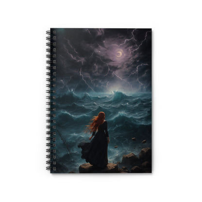 Mystical Waves Spiral Notebook - Ruled Line, Sea-inspired Journal, Perfect for Writers, Dreamers, Students, Gifts for Ocean Lovers