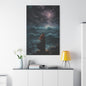 Stretched Canvas Art, Ruinous Waves Print, Stormy Seascape Wall Decor, Fantasy Art for Home, Unique Gift for Art Lovers