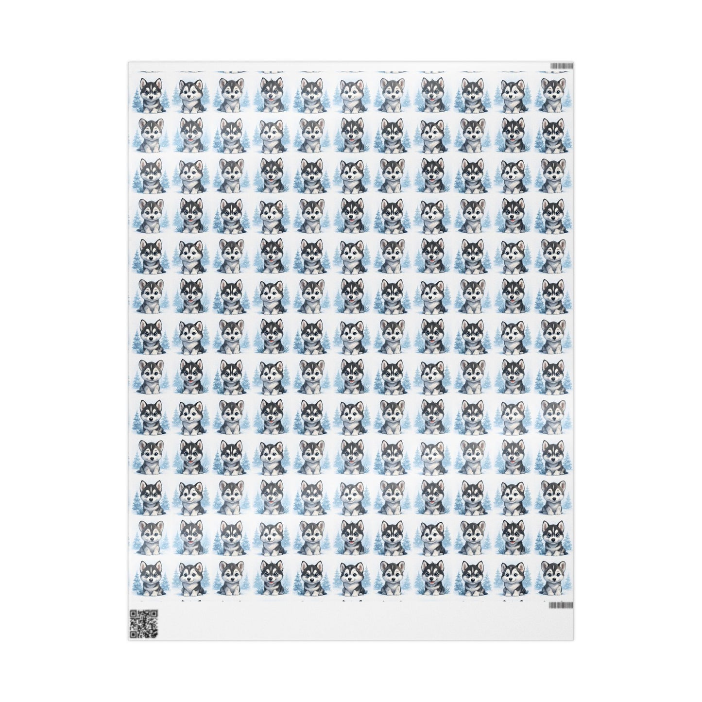 Husky Pattern Wrapping Paper, Dog Lover Gift Wrap, Unique Holiday Wrapping, Birthday Gift Wrap, Pet Themed Wrapping Paper, Winter themed Wrapping Paper