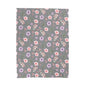 Cozy Floral Velveteen Plush Blanket - Perfect for Home Decor, Gifts, Living Room, Outdoor Picnics, Spring Flower Nursery, Gray Nursery