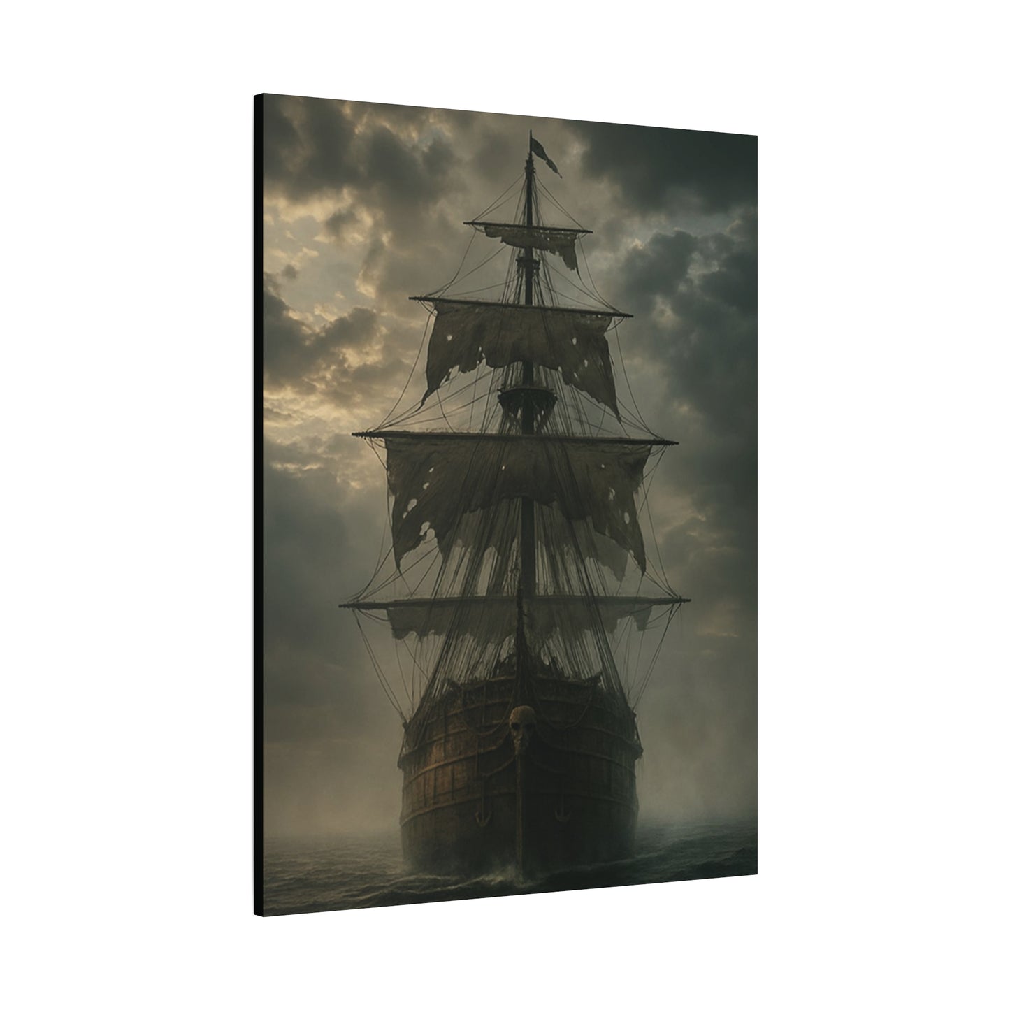 Mysterious Ship Canvas Wall Art, Nautical Decor for Home, Pirate Art, Ocean Inspired, Gift for Sailors