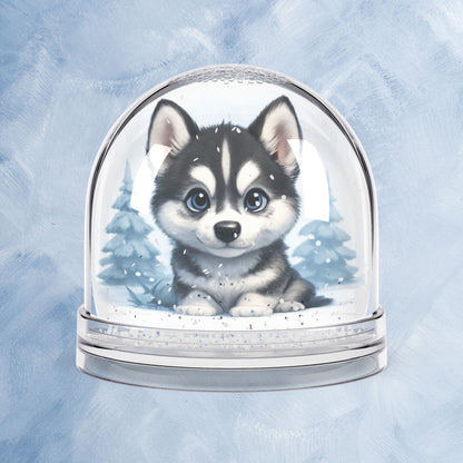 Husky Snow Globe, Winter Decor, Dog Lover Gift, Christmas Keepsake, Frozen Wonderland, Holiday Home Accent