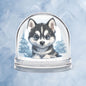 Husky Snow Globe, Winter Decor, Dog Lover Gift, Christmas Keepsake, Frozen Wonderland, Holiday Home Accent