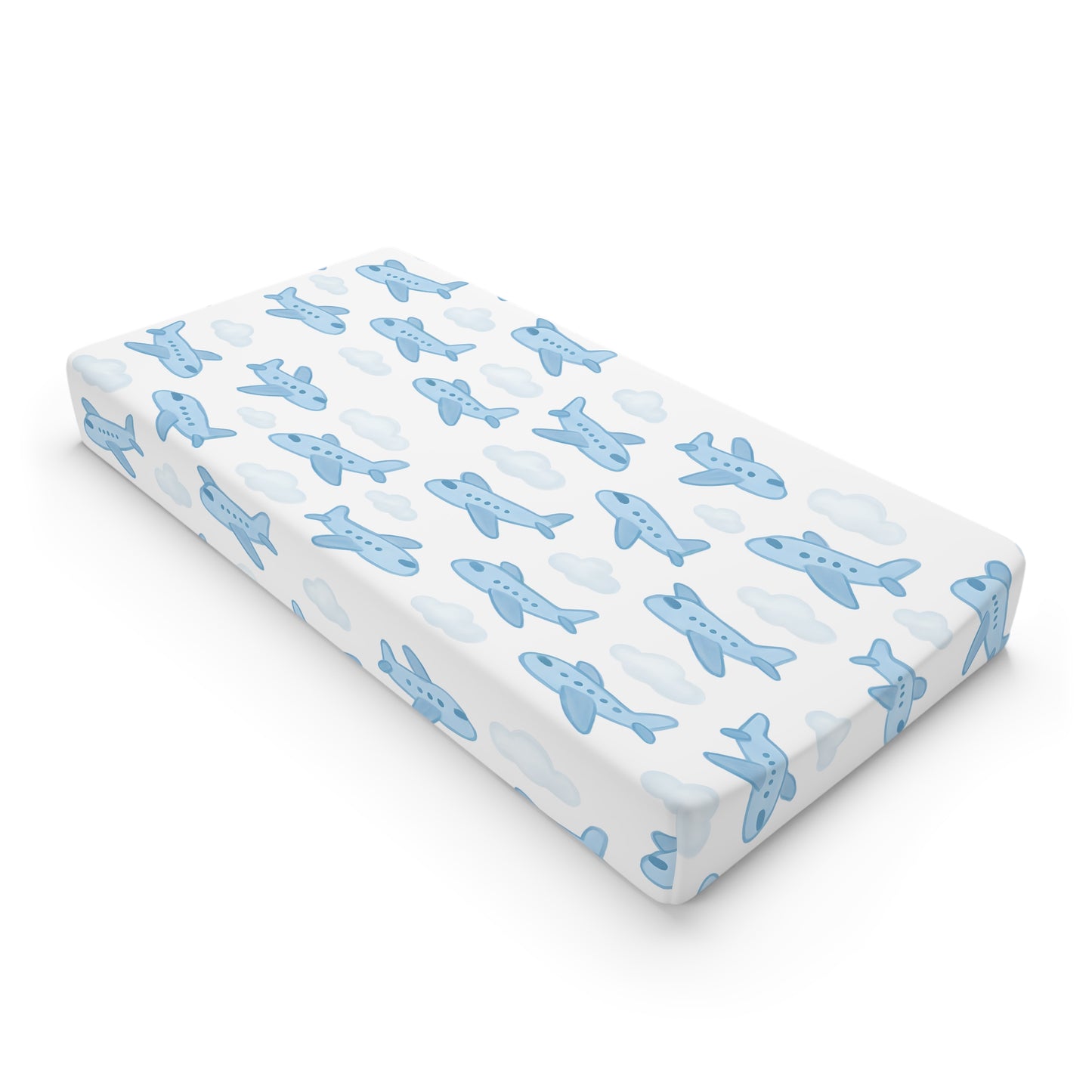 Whimsical Airplane Baby Changing Pad Cover | Nursery Decor, Baby Shower Gift, Airplane Nursery, Travel Theme, Boys Room, Stylish Parenting