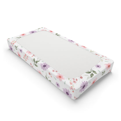 Floral Baby Changing Pad Cover - Soft and Stylish Nursery Accessory, Perfect Baby Shower Gift, Floral Nursery Decor, Baby Essentials