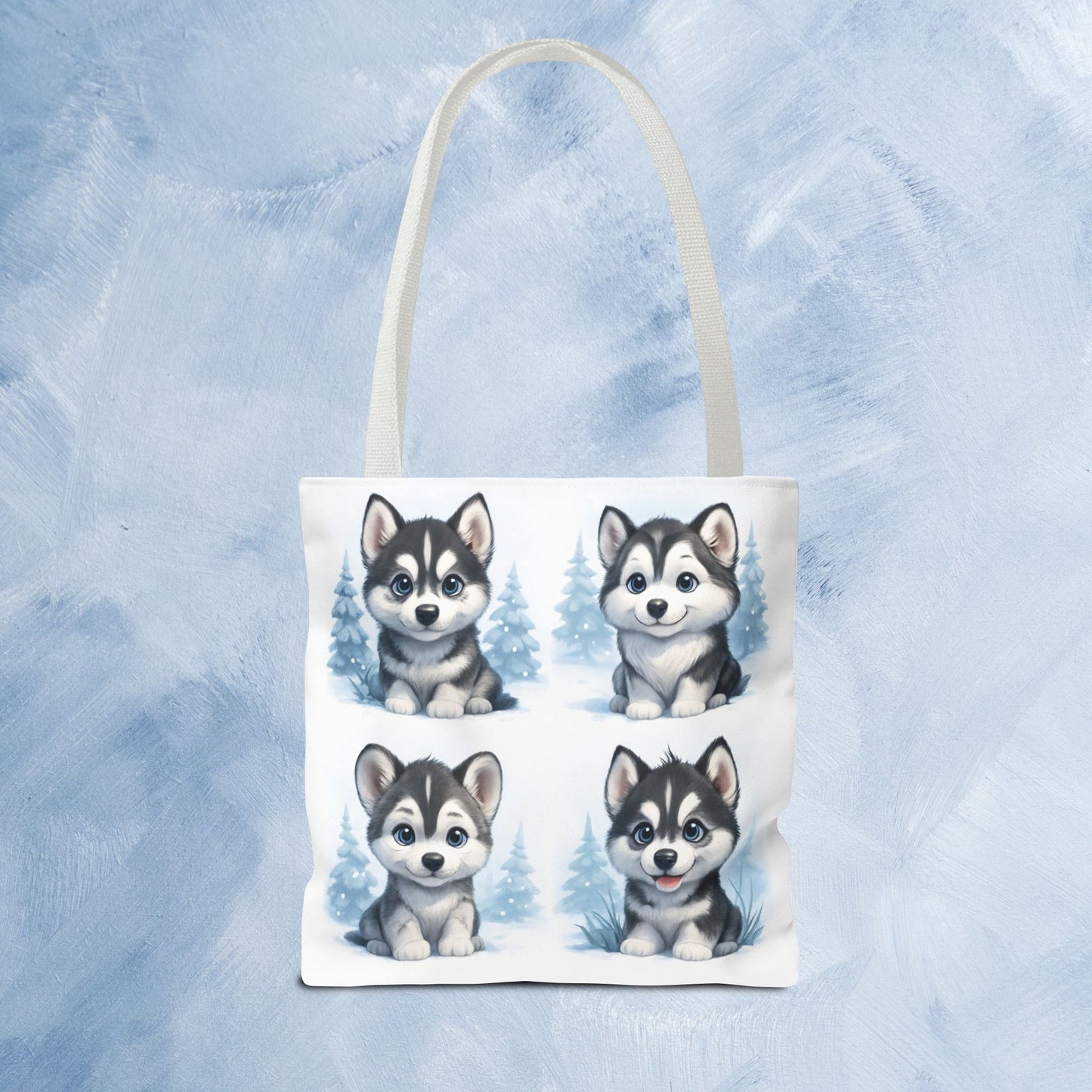 Adorable Husky Dog Tote Bag, Cute Animal Lover Gift, Eco-Friendly Shopping Bag, Stylish Pet Parent Accessory, Ideal for Birthdays, Dog Dad