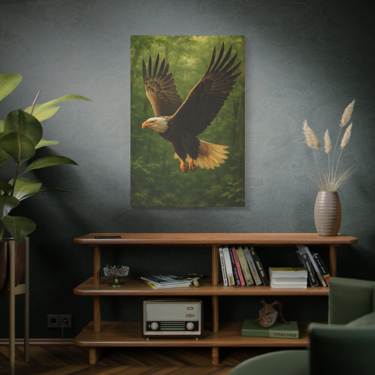 Eagle Poster Art Print, Nature Decor, Wildlife Canvas Wall Art, Home Office Decoration, Gift for Bird Lovers