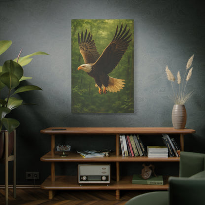 Eagle Poster Art Print, Nature Decor, Wildlife Canvas Wall Art, Home Office Decoration, Gift for Bird Lovers