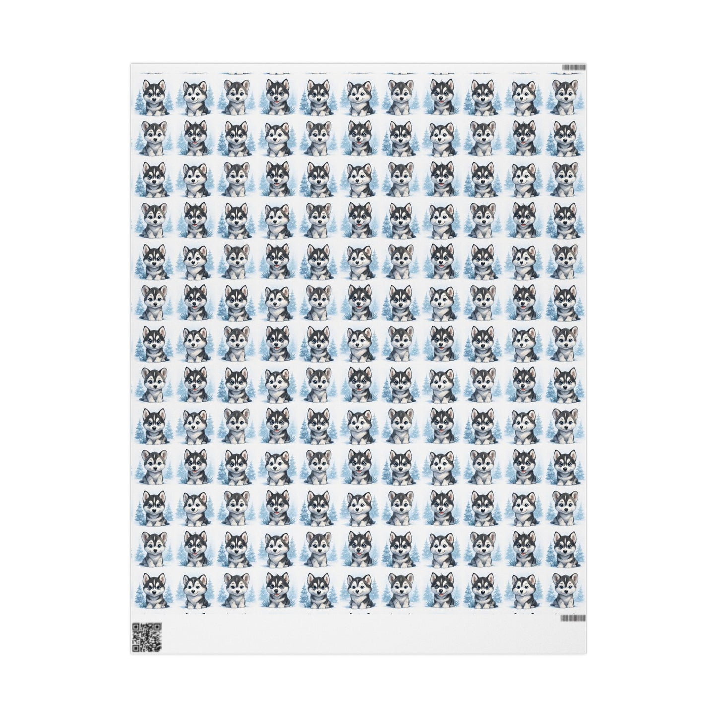 Husky Pattern Wrapping Paper, Dog Lover Gift Wrap, Unique Holiday Wrapping, Birthday Gift Wrap, Pet Themed Wrapping Paper, Winter themed Wrapping Paper