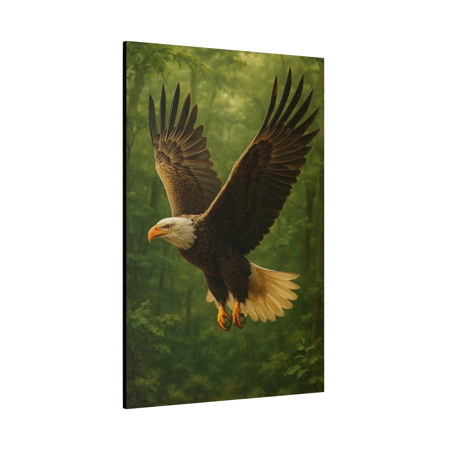 Eagle Poster Art Print, Nature Decor, Wildlife Canvas Wall Art, Home Office Decoration, Gift for Bird Lovers